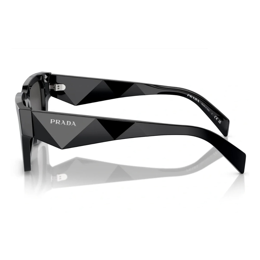 NEW PRADA SQUARE PRA06S 16K08Z SUNGLASSES PRADA PR A06S 16K08Z BLACK - Picture 5 of 6